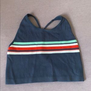 Navy blue crop top